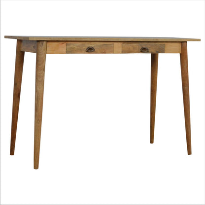 2 Drawer Nordic Writing Desk - Oak