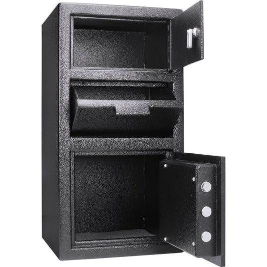 Large Locker Depository Safe With Digital Keypad 0 72 0 78 Cubic Ft - Black