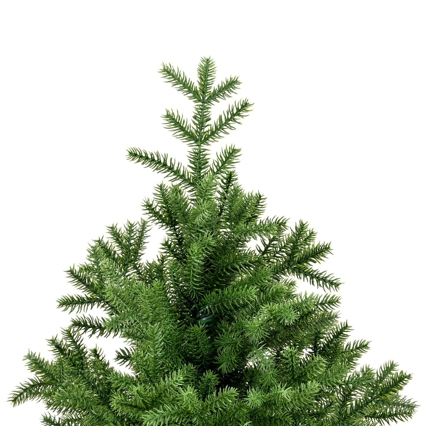 7Ft Spruce Full Christmas Tree Unlit With Hinged Branches And Foldable Stand - Green