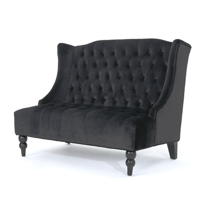 Nurturing - Upholstered Loveseat With Wing Back And Diamond Tufting