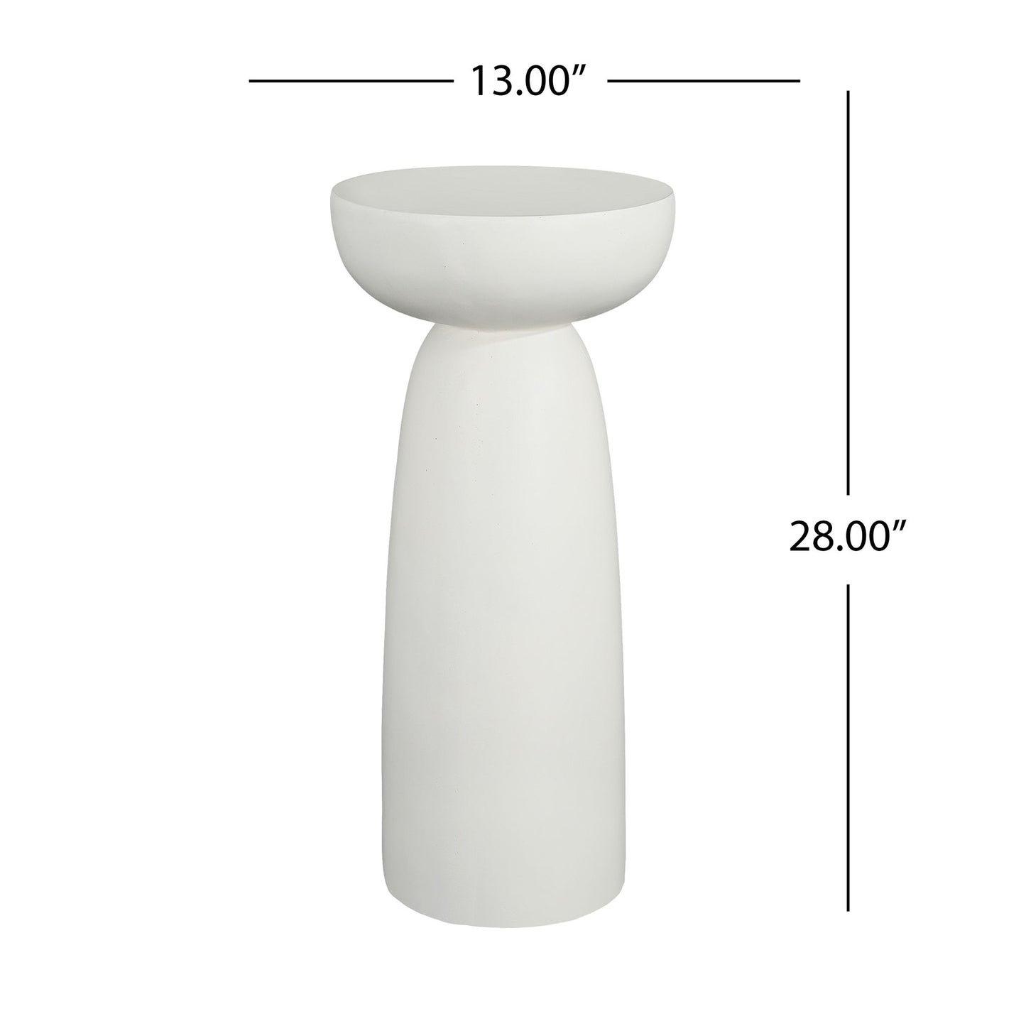 Magnesium Oxide Plant Stand - White