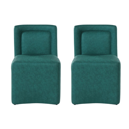 Vintage Upholstered Dining Chairs (Set of 2)