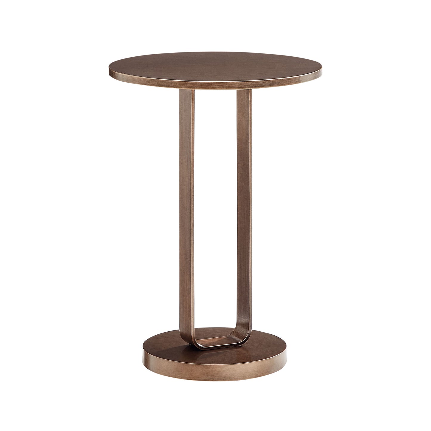 Tareel - Round Accent Table With Open Oval Pedestal - Antique Bronze