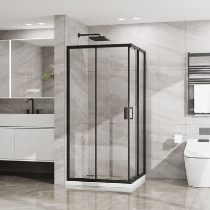 Square Corner Shower Enclosure, Adjustable Frame