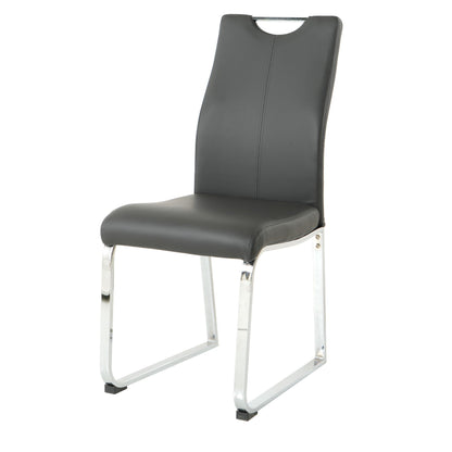 Modern Upholstered Dining Chair Electroplated Metal Legs (Set of 2)