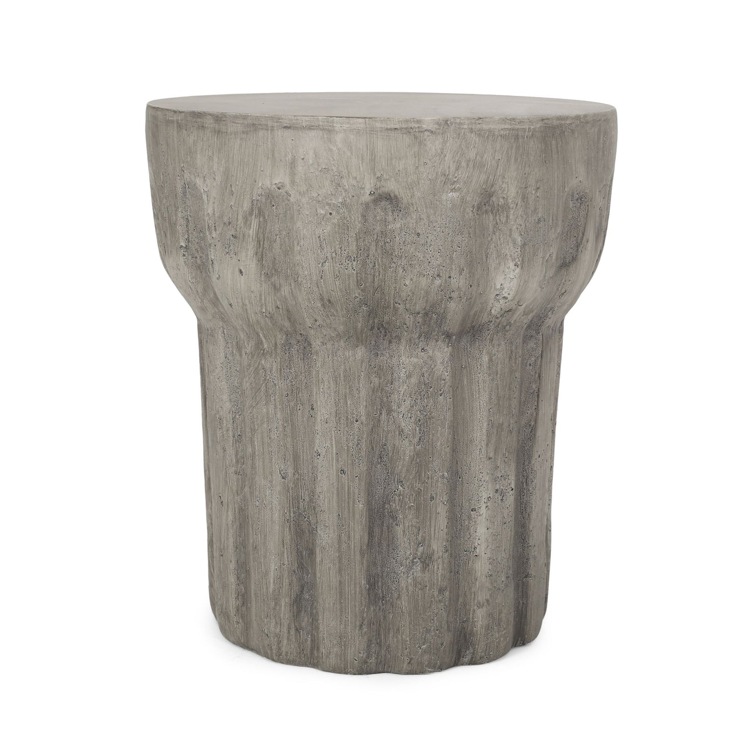 Outdoor Round Side Table - Gray