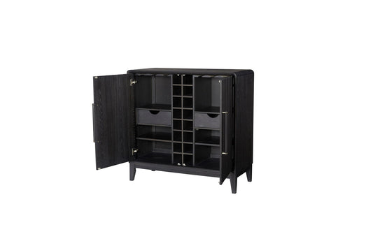 Ample Storage Bar Cabinet - Peppercorn