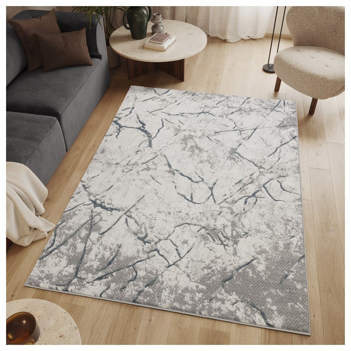 Geometrix - Contemporary Area Rug With Geometric 3D Effect