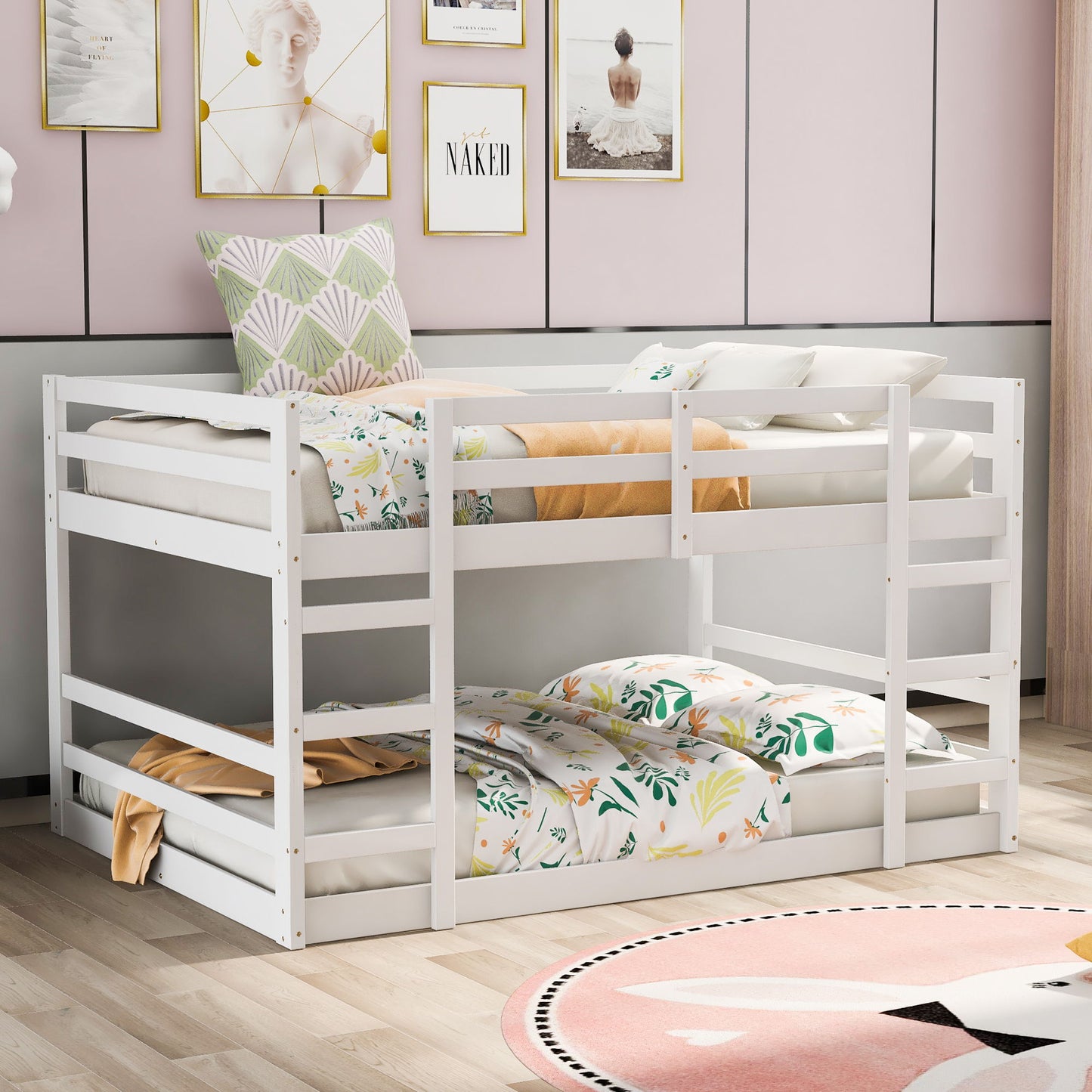 Solid Construction, Bunk Bed With Ladder