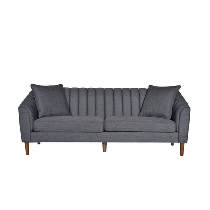 Contemporary 3 Seater Sofa With Plush Accents