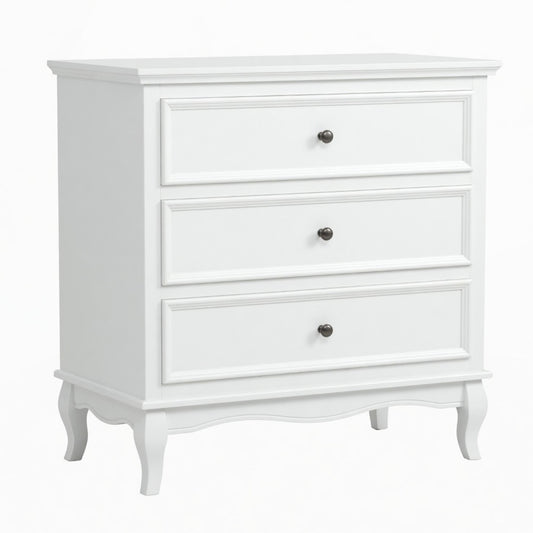 3 Drawer Dresser - White