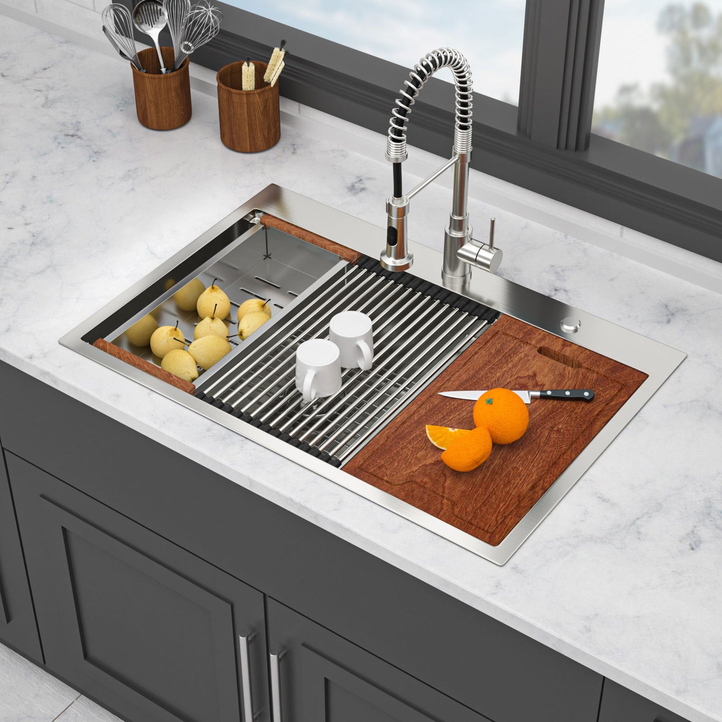 Topmount Drop In Kitchen Sink With Double Bowl Design