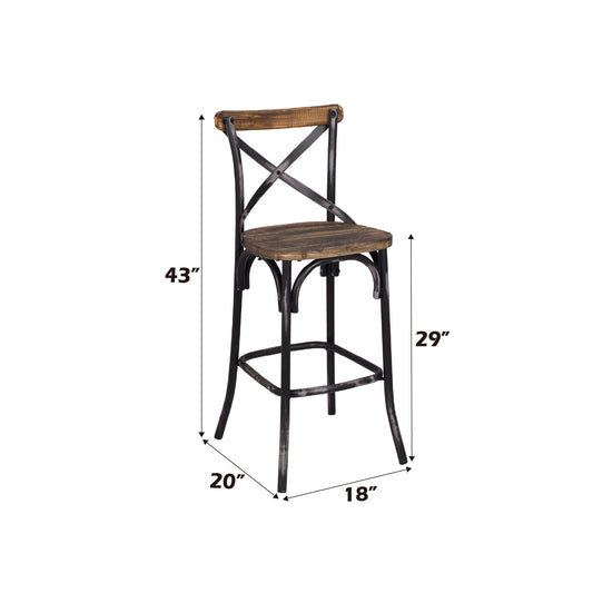 Zaire - Bar Chair - Black / Oak