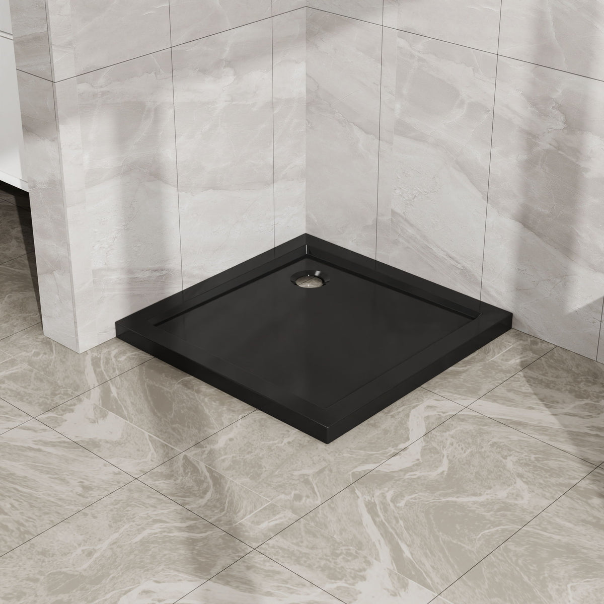 In Corner Drain Shower Base
