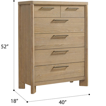 6 Drawer Chest - Tan
