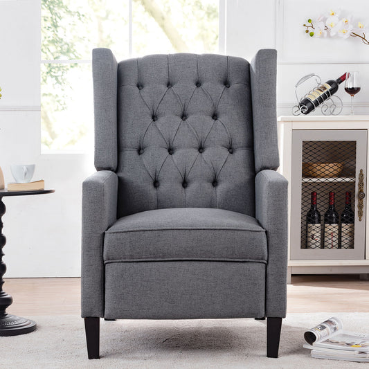 Manual Wing Chair Recliner - Gray
