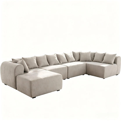 8 Seater U-Shaped Couch With Ottoman