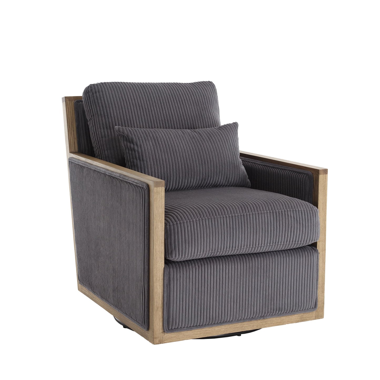 Comfy Accent Barrel Chair, 360 Degree Swivel