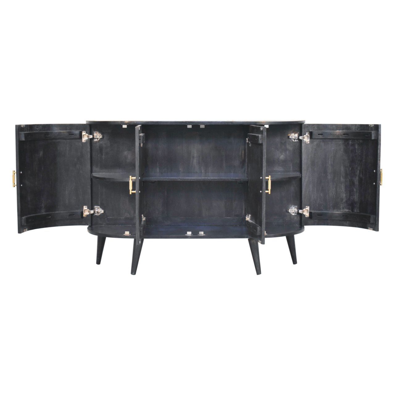 Quad - T Bar Cabinet - Ash Black