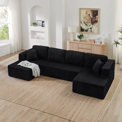 Modern Minimalist U - Shape Modular Sectional Sofa