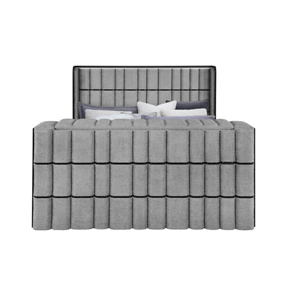 Isaiah - Bed With TV Lift-LED Speakers And Fireplace