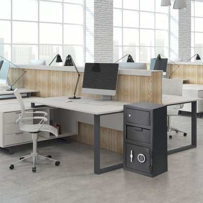 Large Locker Depository Safe With Digital Keypad 0 72 0 78 Cubic Ft - Black