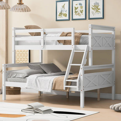 Bunk Bed With Ladder And Safety Guardrail
