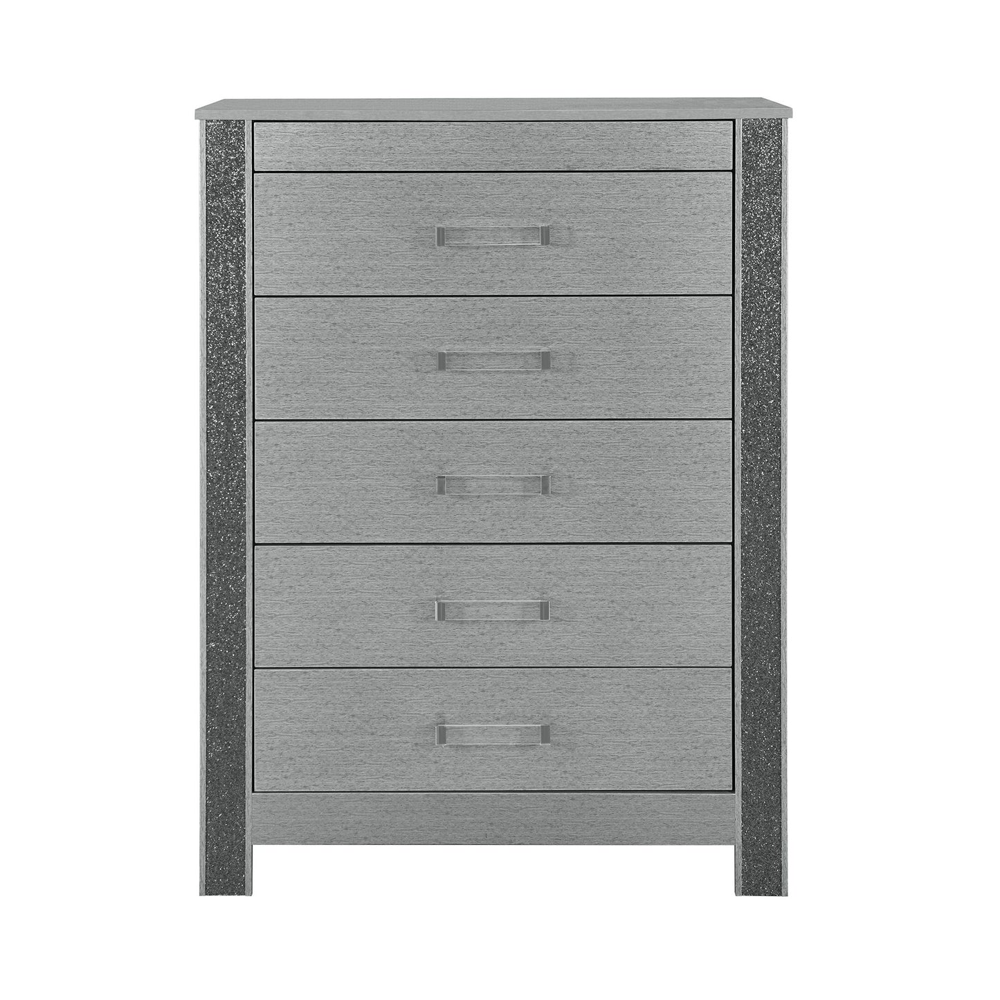 Lorenzo - Chest With Hidden Jewelry Compartment And Bar Handle - Silver