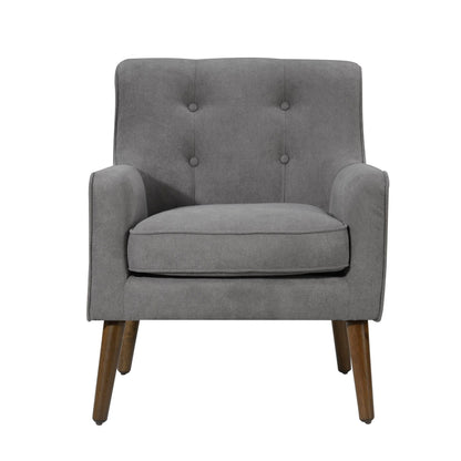 Ryder - Mid Century Modern Woven Fabric Tufted Armchair