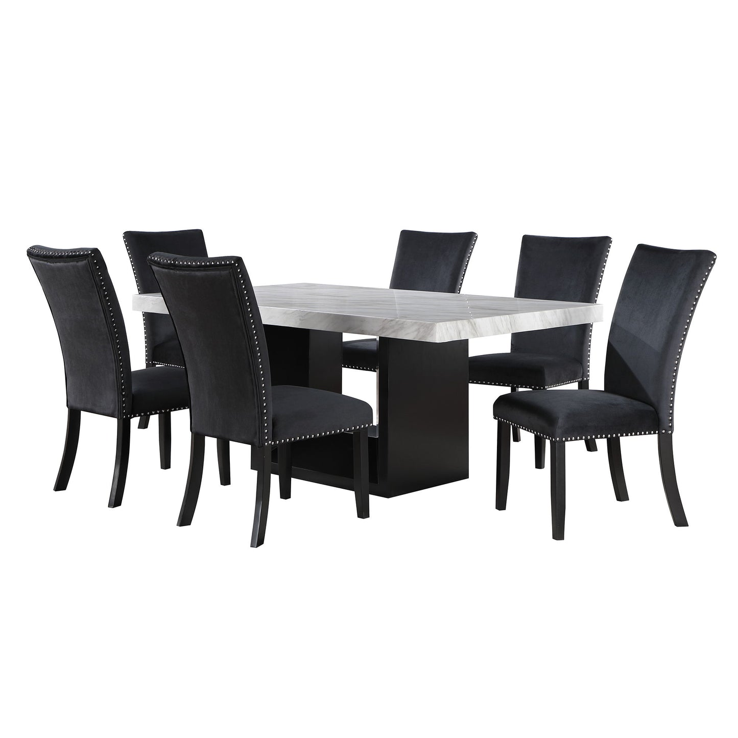 Sheena - 5 Pieces Dining Table Set - Black