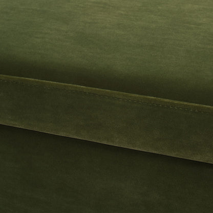 Knox - Square Storage Cocktail Ottoman - Olive Green