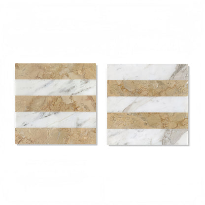 Elegant Waterjet Polished Marble Tile For Floor And Wall