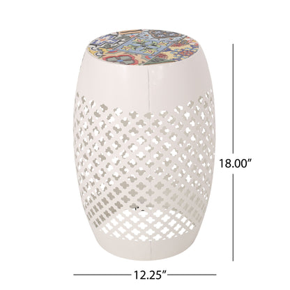 Roswell - Outdoor Side Table With Mosaic Tile Top