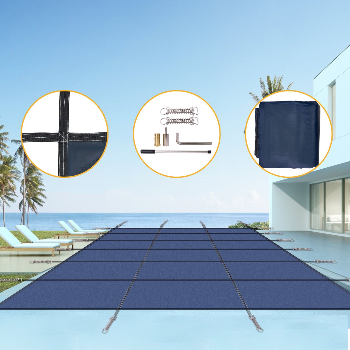 16 X 32 Ft Inground Pool Safety Cover, Rectangle