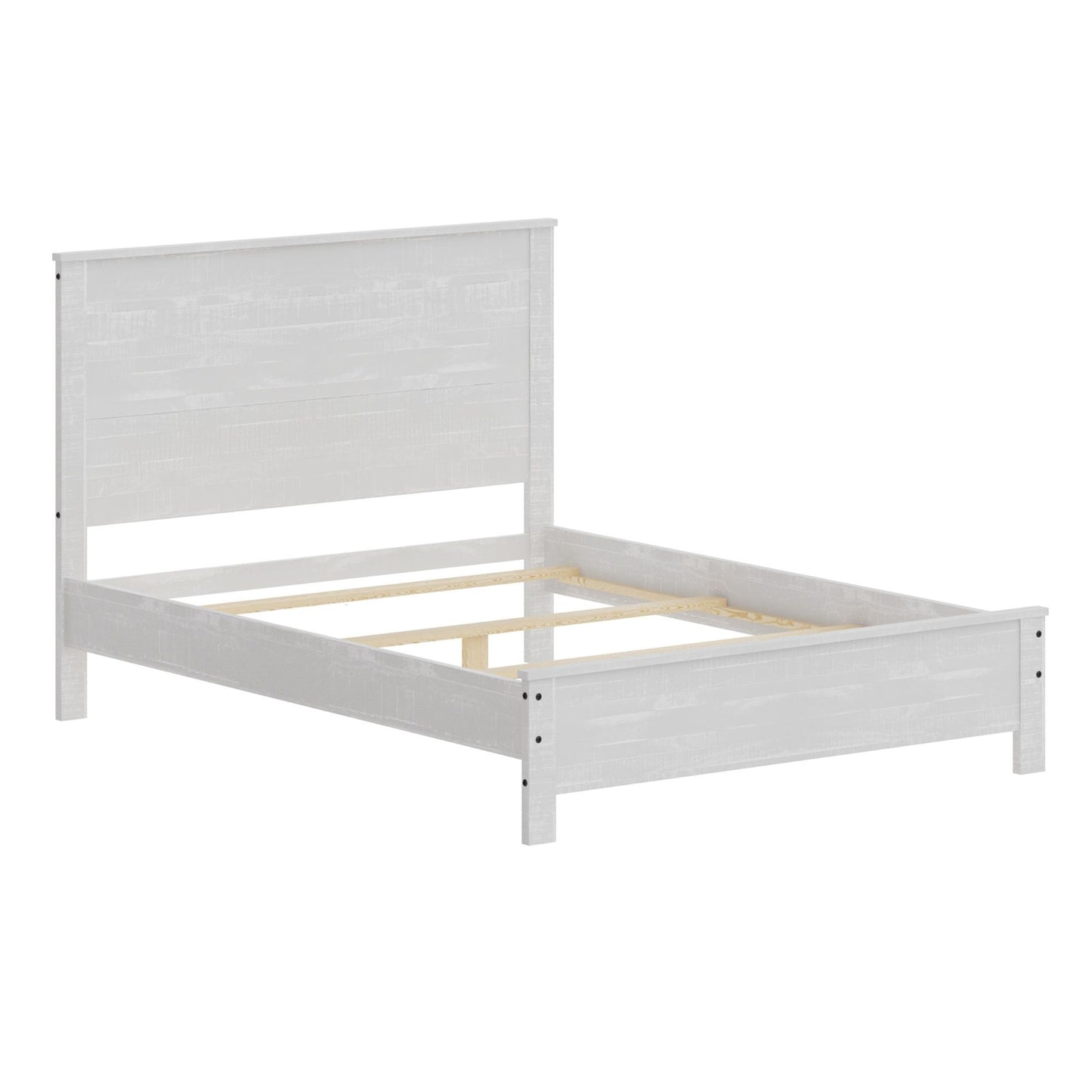 Albany - Bed Frame With Headboard, Heavy Duty Modern Rustic Design