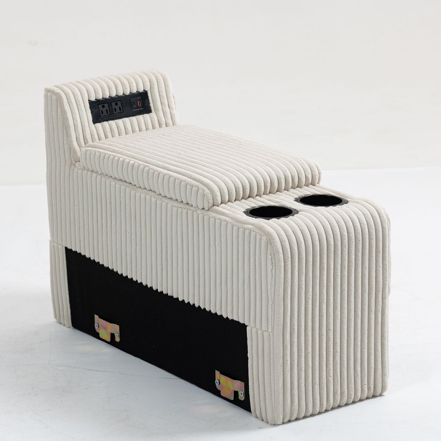 Modular Sofa Coffee Table With Storage Function, Cupholders, USB Ports