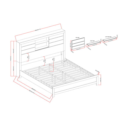 Soluto - Bed With Bookcase Headboard
