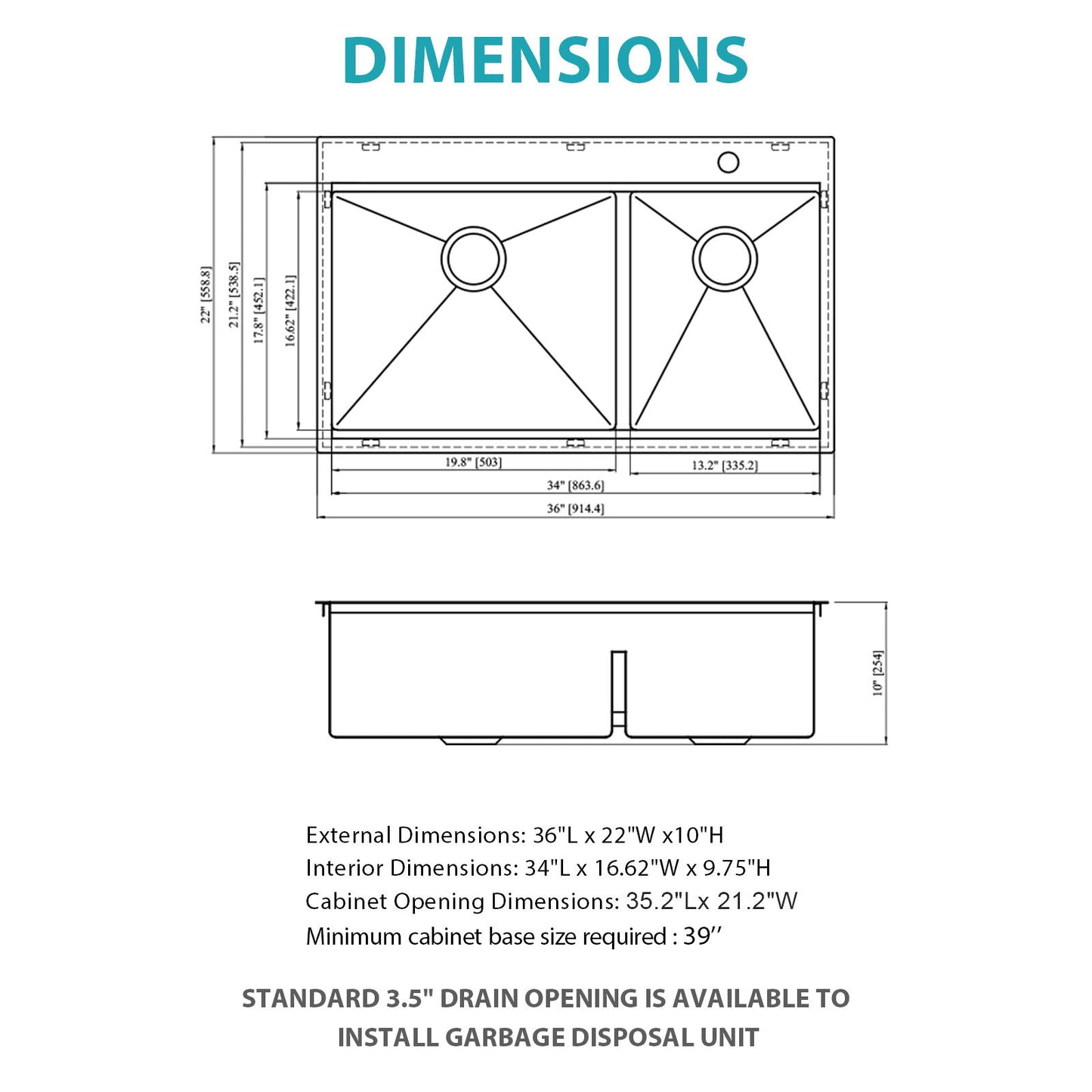 Topmount Drop In Kitchen Sink With Double Bowl Design