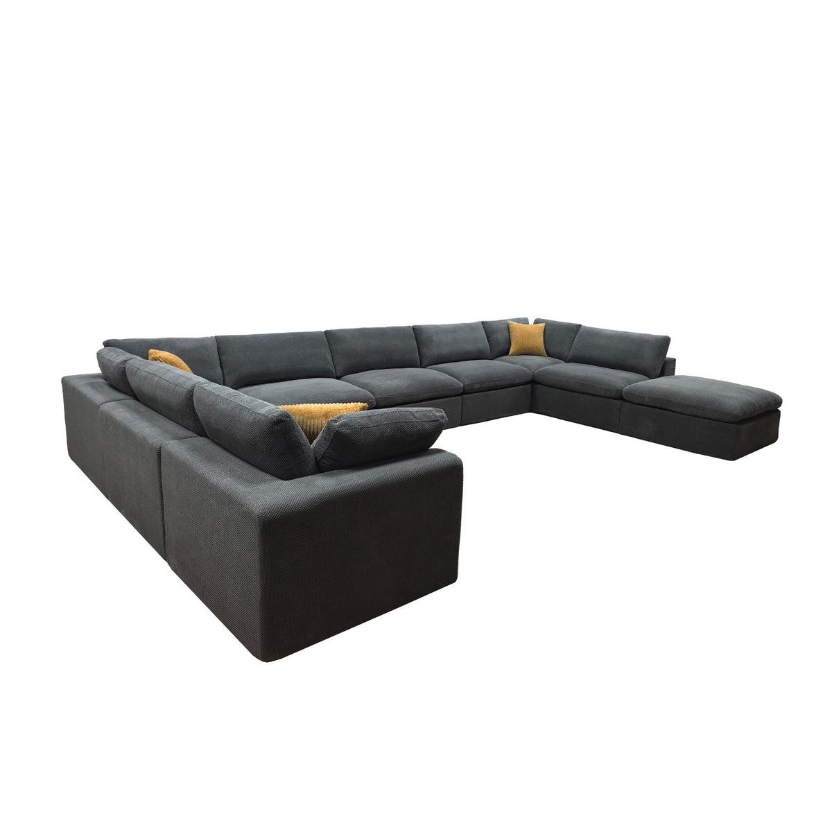 Custom Configuration Modular Sectional & Toss Pillows