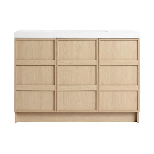 Freestanding Bathroom Vanity With Sink & 2 Soft Close Cabinet Doors