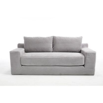 Convertible Loveseat Sofa Bed With Memory Foam & Steel Frame
