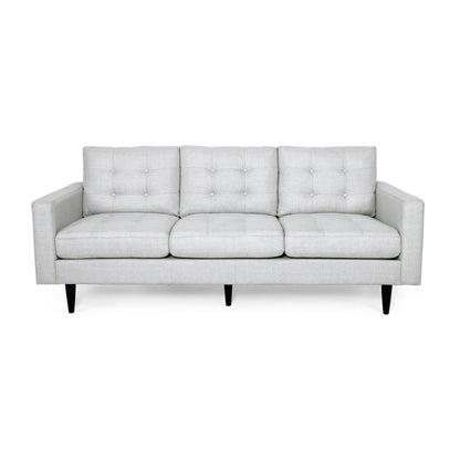 Jenny - Contemporary Tufted Fabric 3 Seater Sofa