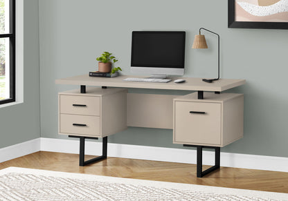 Computer Desk For Home Office, Laptop, Left, Right Set - Up, Storage Drawers, Contemporary & Modern