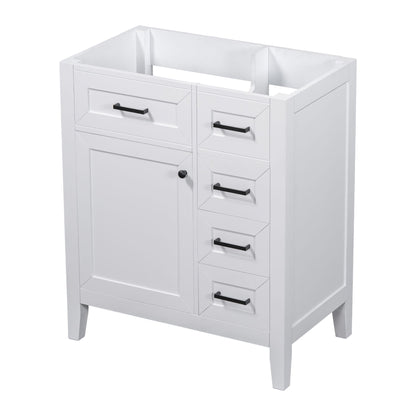 Modern Bathroom Vanity Base Only With Drawers, Freestanding Design
