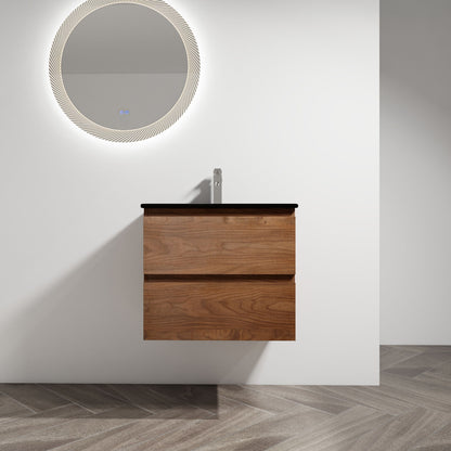 Wall Mounted Bathroom Vanity With Sink, 2 Soft Close Drawers