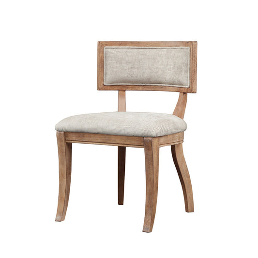 Classic Dining Chair With Curved Back (Set of 2) - Beige / Light Natural