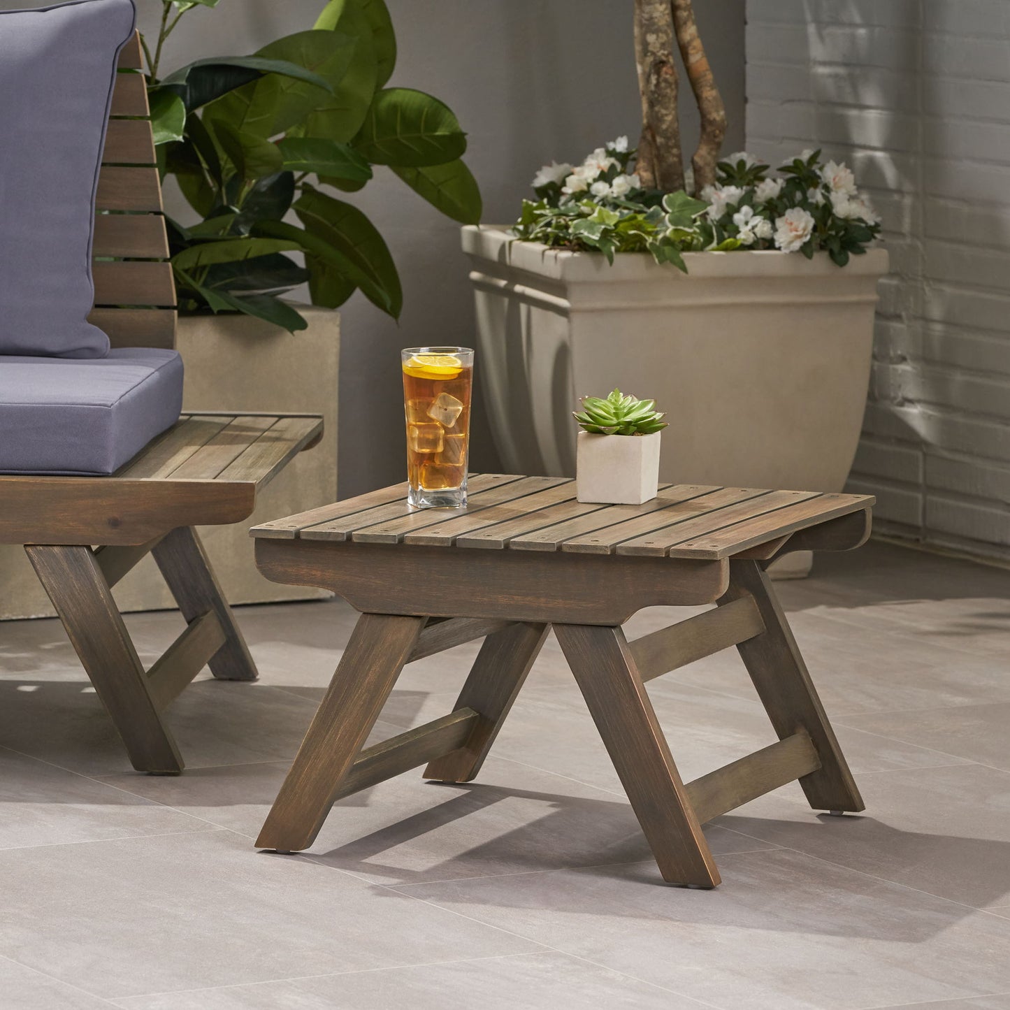 Sedona - Outdoor Side Table With Open Slat Design