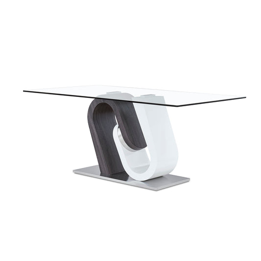 Anne - Dining Table - White / Gray