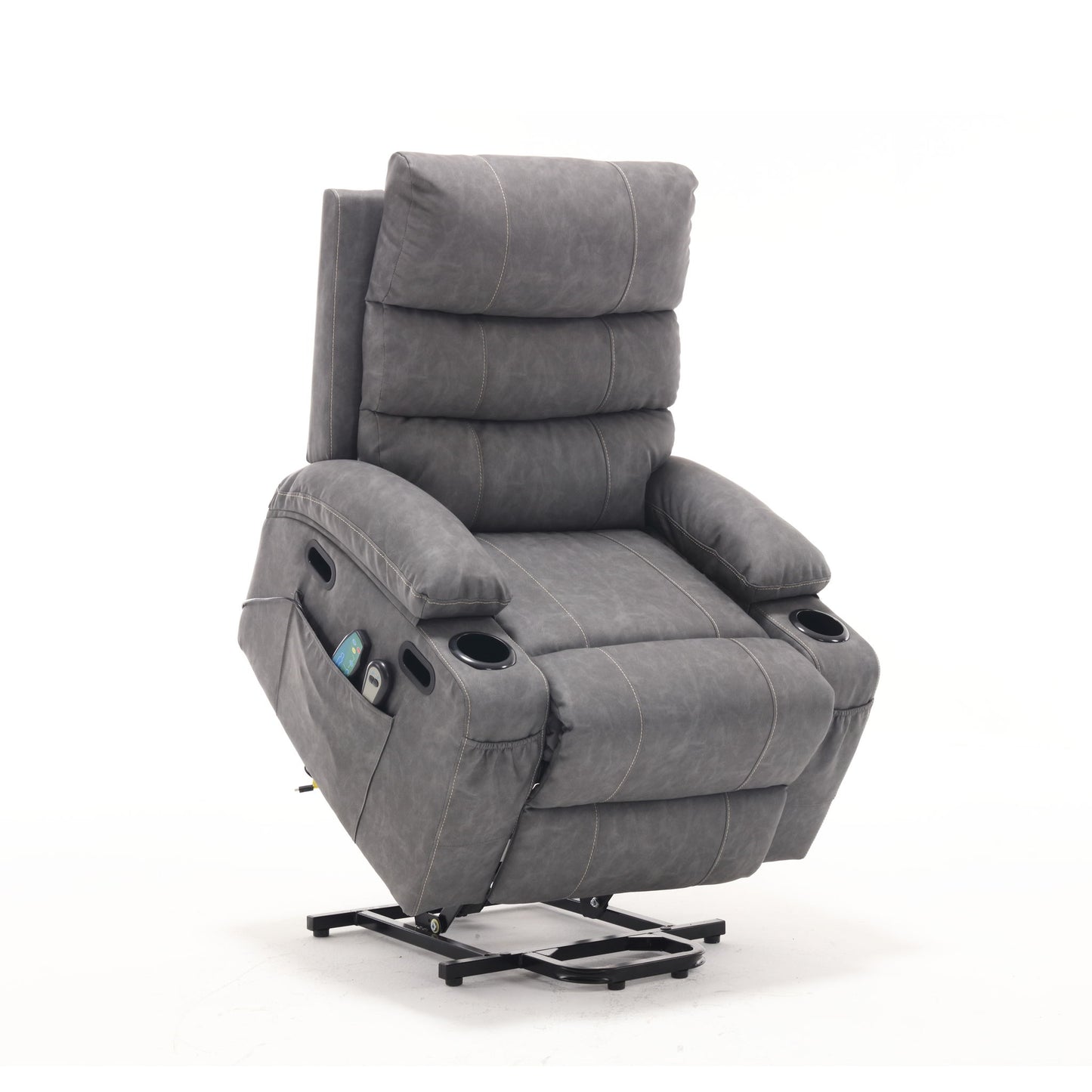 Cozy Electric Power Lift Recliner Chair Sofa For Elderly With Vibration Massage And Lumbar Heat