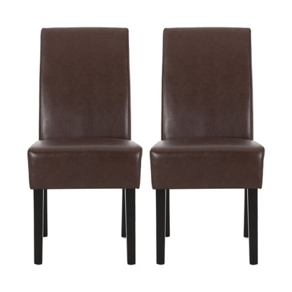 Contemporary Dining Chair With Rubberwood Legs (Set of 2)